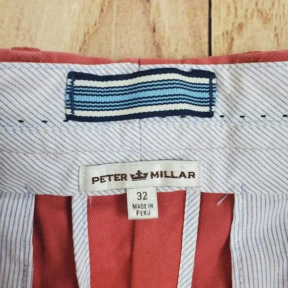 Peter Millar Shorts Mens *31×9 Pink Winston Washed Twill MC0B31 Casual Golf‎ NWT - Picture 4 of 10